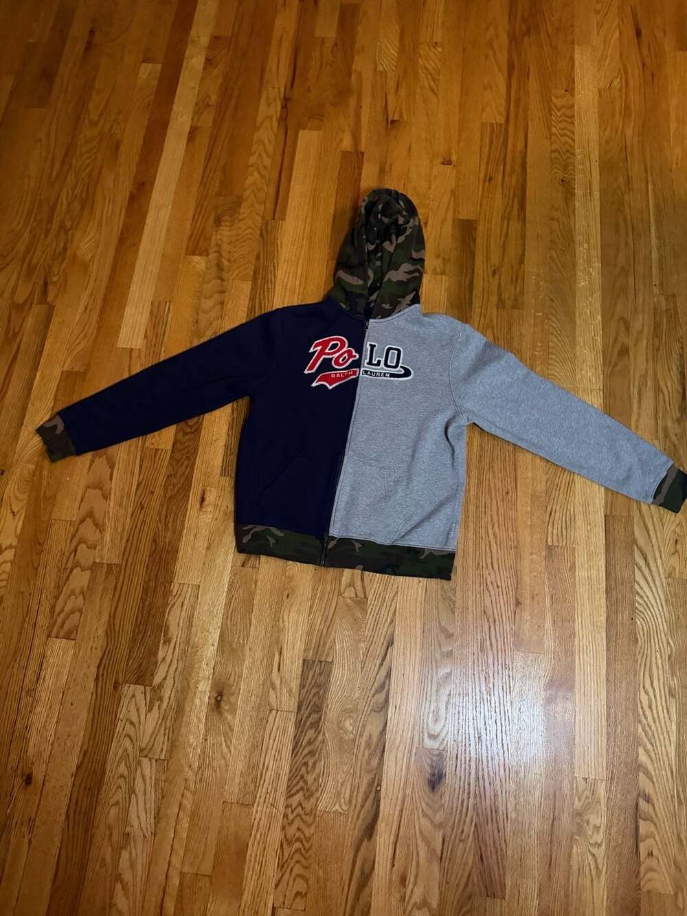 Polo Ralph Lauren Zip Up Hoodie Size XL (18-20) Camo Colorblock